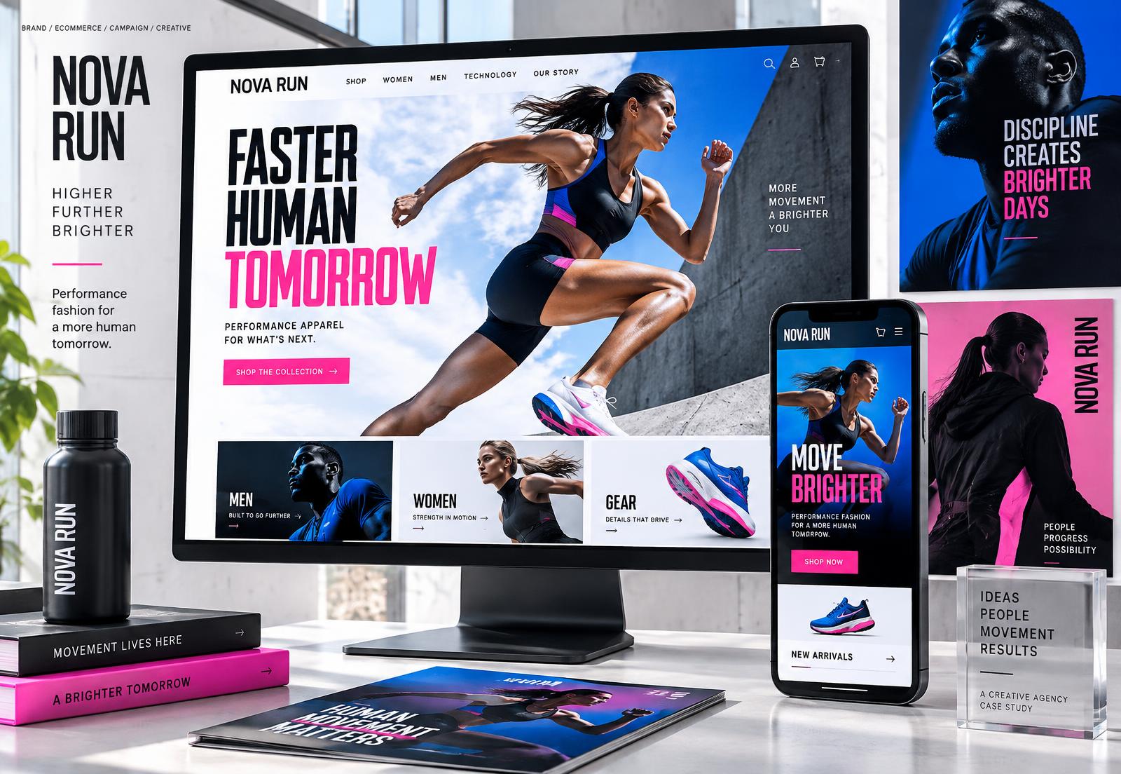 Nova Run website concept presentation